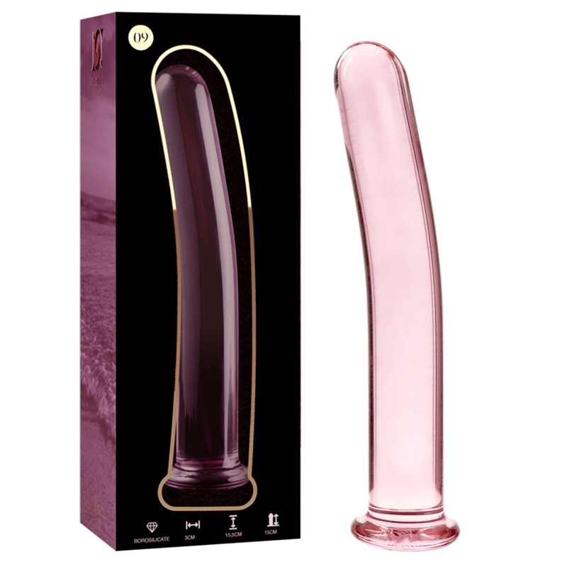 NEBULA SERIES BY IBIZA - MODEL 9 DILDO BOROSILICATE GLASS CLEAR 15.5 CM -O- 2.5 CM