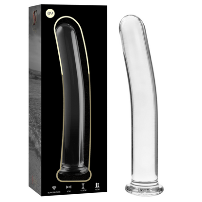 NEBULA SERIES BY IBIZA - MODEL 9 DILDO BOROSILICATE GLASS CLEAR 15.5 CM -O- 2.5 CM