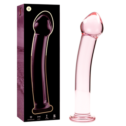 SERIE NEBULA DE IBIZA - MODELO 11 DILDO CRISTAL BOROSILICATO TRANSPARENTE 16 CM -O- 3 CM