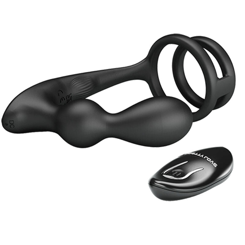 PRETTY LOVE - ANILLO PARA EL PENE MARSHALL CON PLUG ANAL VIBRATORIO CON CONTROL REMOTO