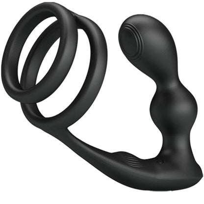 PRETTY LOVE - ANILLO PARA EL PENE MARSHALL CON PLUG ANAL VIBRATORIO CON CONTROL REMOTO