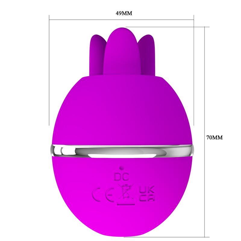 PRETTY LOVE - GEMINI BALL PURPLE ROUND SILICONE VIBRATOR