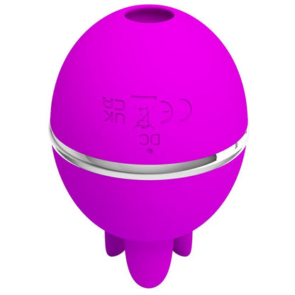 PRETTY LOVE - GEMINI BALL PURPLE ROUND SILICONE VIBRATOR