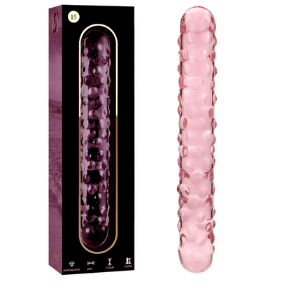 NEBULA SERIES BY IBIZA - MODEL 15 DILDO BOROSILICATE GLASS CLEAR 18.5 CM -O- 3 CM