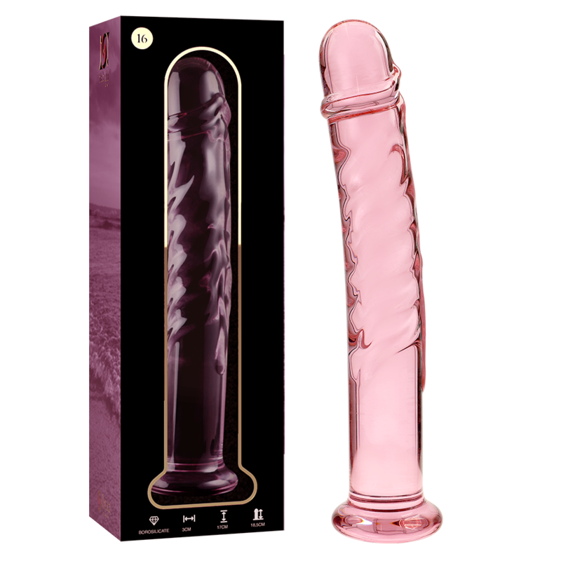 SERIE NEBULA DE IBIZA - MODELO 16 DILDO CRISTAL BOROSILICATO TRANSPARENTE 18,5 CM -O- 3 CM