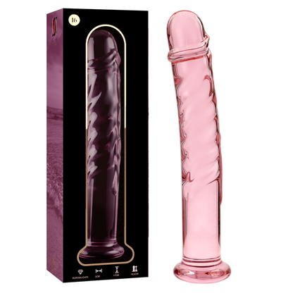 SERIE NEBULA DE IBIZA - MODELO 16 DILDO CRISTAL BOROSILICATO TRANSPARENTE 18,5 CM -O- 3 CM