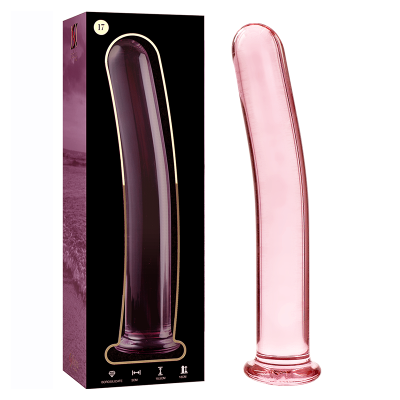 SERIE NEBULA DE IBIZA - MODELO 17 DILDO CRISTAL BOROSILICATO TRANSPARENTE 18,5 CM -O- 3 CM