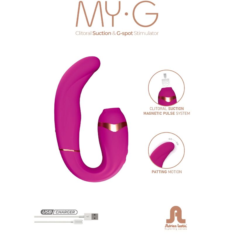 ADRIEN LASTIC - MYG ASPIRATEUR DE CLITORIS ET STIMULATEUR DE POINT G ROSE