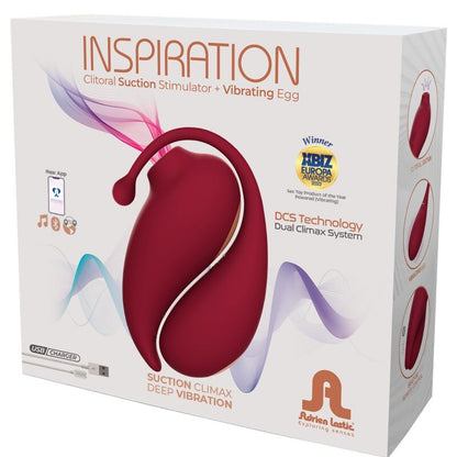 ADRIEN LASTIC - SUCCIONADOR DE CLÍTORIS INSPIRATION + HUEVO VIBRADOR ROJO - APP GRATUITA