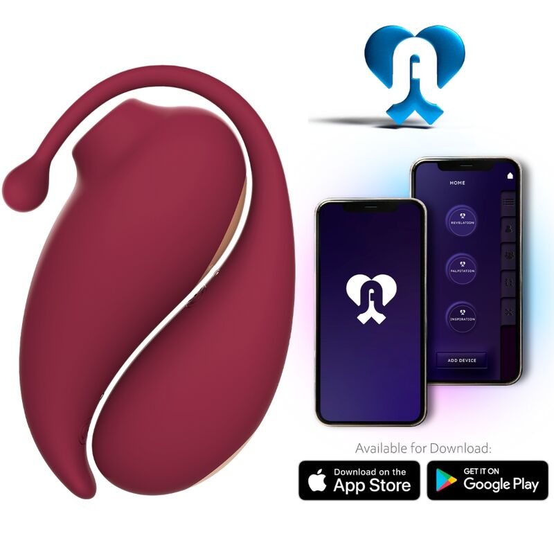 ADRIEN LASTIC - SUCCIONADOR DE CLÍTORIS INSPIRATION + HUEVO VIBRADOR ROJO - APP GRATUITA