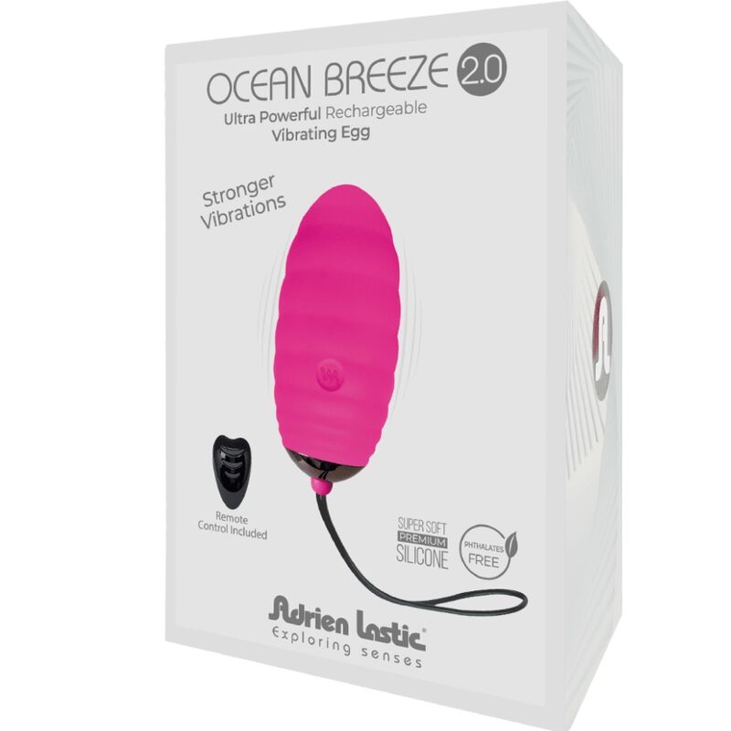 ADRIEN LASTIC - OCEAN BREEZE 2.0 OEUF VIBRANT RECHARGEABLE TÉLÉCOMMANDÉ ROSE