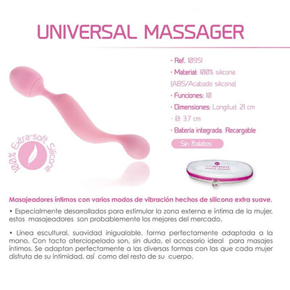 FEMINTIMATE - UNIVERSAL MASSAGER SILICONE VIBRATOR PINK