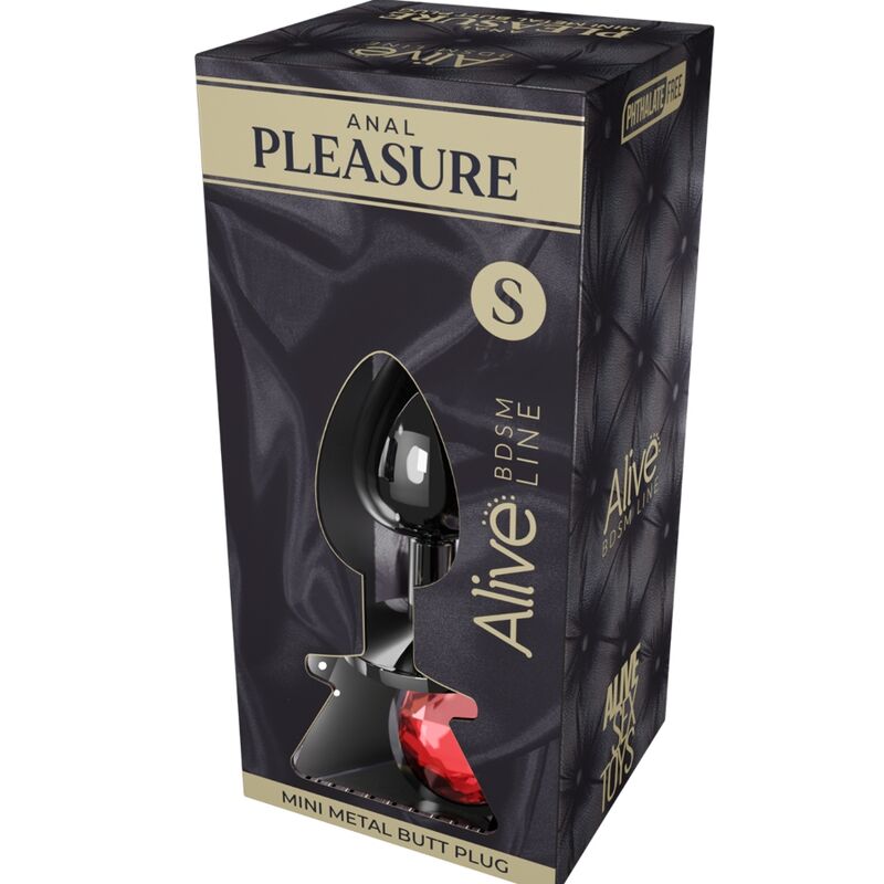 ALIVE - ANAL PLEASURE MINI PLUG METAL RED SIZE S