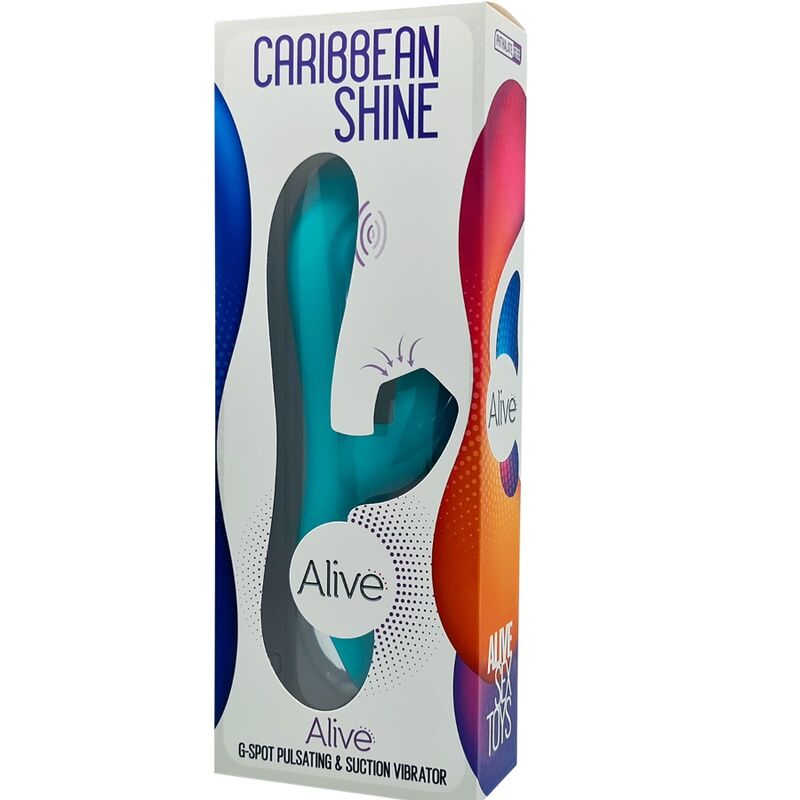 ALIVE - VIBRADOR Y SUCCIONADOR CARIBBEAN SHINE AZUL