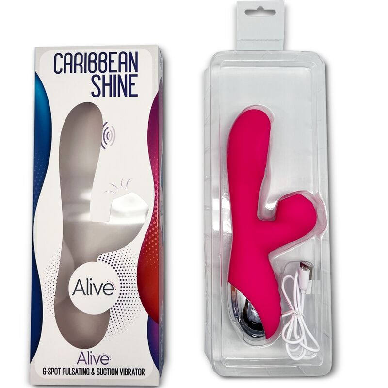 ALIVE - VIBRADOR Y SUCCIONADOR CARIBBEAN SHINE FUCSIA