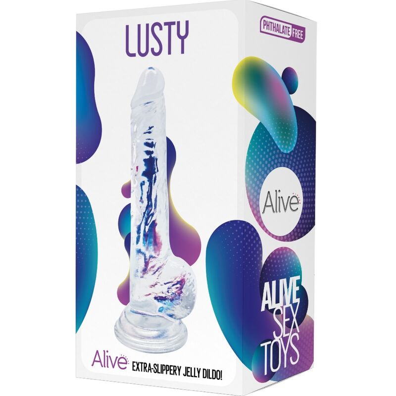 ALIVE - LUSTY REALISTIC PENIS TRANSPARENT 18 CM