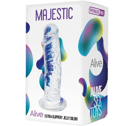 ALIVE - PÉNIS MAJESTUEUX RÉALISTE TRANSPARENT 14,7 CM