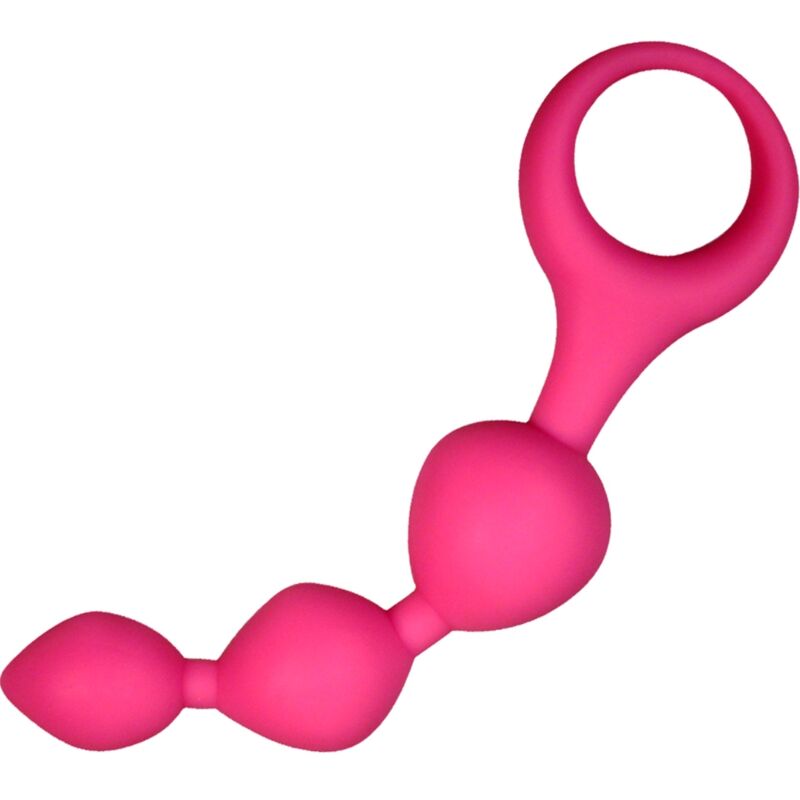 ALIVE - BOLAS ANALES DE SILICONA TRIBALL ROSA 15 CM