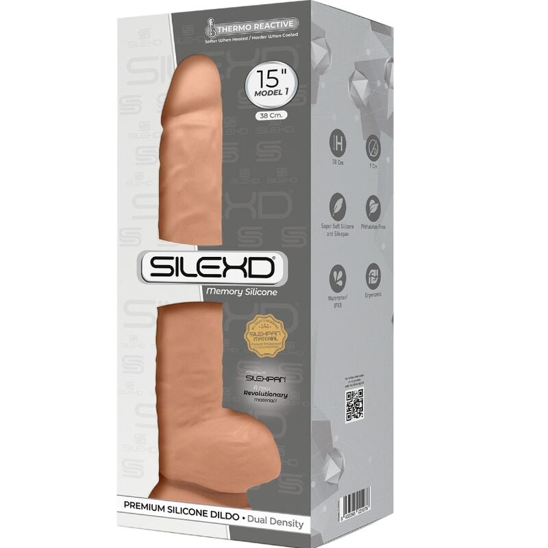 SILEXD - MODÈLE 1 PÉNIS RÉALISTE PREMIUM SILEXPAN SILICONE 38 CM