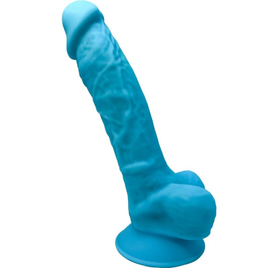 SILEXD - MODELO 1 PENE REALISTA PREMIUM SILEXPAN SILICONA AZUL 17,5 CM