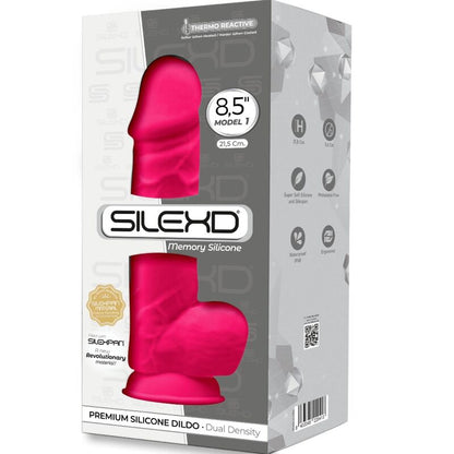 SILEXD - MODELO 1 PENE REALISTA PREMIUM SILEXPAN SILICONA FUCSIA 21,5 CM