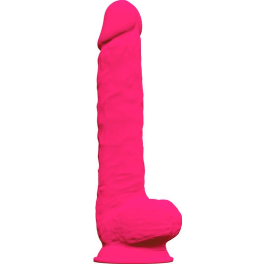 SILEXD - MODÈLE 1 PÉNIS RÉALISTE PREMIUM SILEXPAN SILICONE FUCHSIA 38 CM