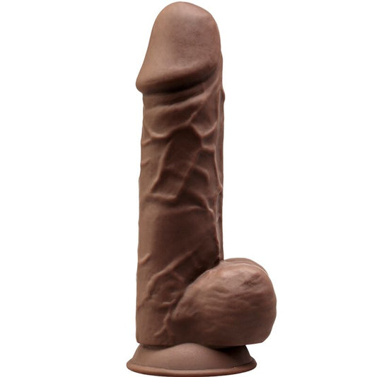 SILEXD - MODELO 1 PENE REALISTA PREMIUM SILEXPAN SILICONA MARRÓN 21,5 CM