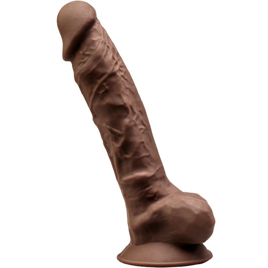 SILEXD - MODELO 1 PENE REALISTA PREMIUM SILEXPAN SILICONA MARRÓN 23 CM