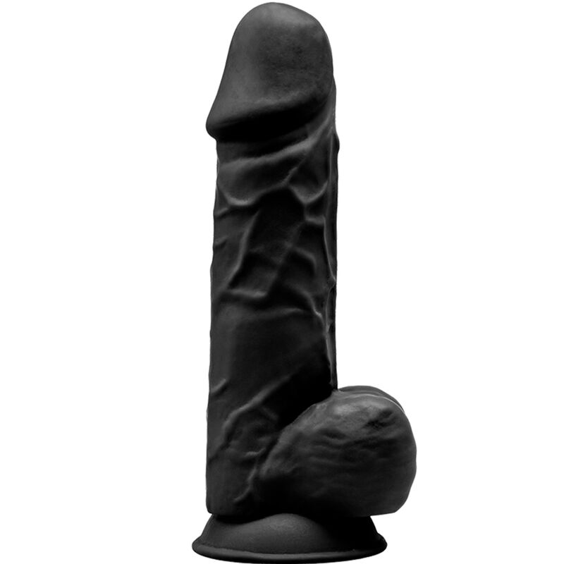 SILEXD - MODÈLE 1 PÉNIS RÉALISTE PREMIUM SILEXPAN SILICONE NOIR 21,5 CM