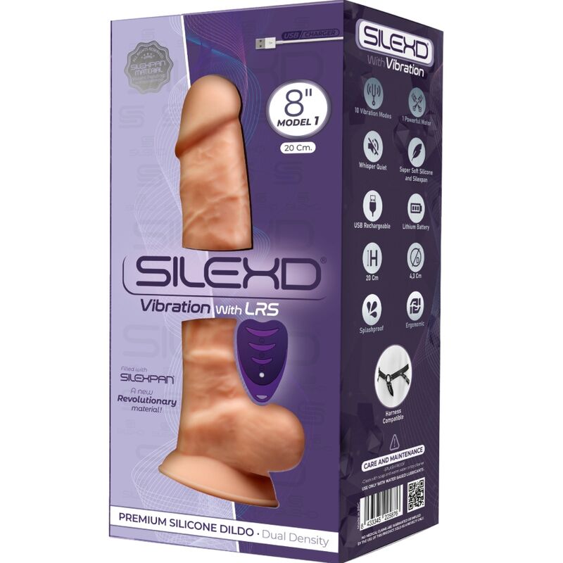 SILEXD - MODEL 1 REALISTIC PENIS VIBRATOR SILICONE PREMIUM SILEXPAN REMOTE CONTROL 20 CM