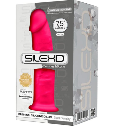 SILEXD - MODELO 2 PENE REALISTA PREMIUM SILEXPAN SILICONA FUCSIA 19 CM