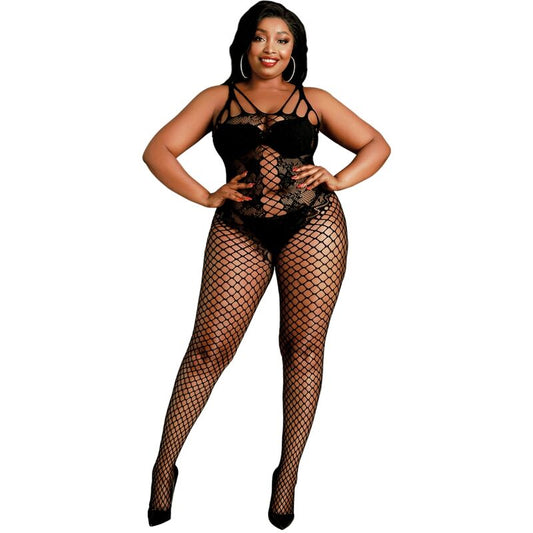 MOONLIGHT - BODYSTOCKING MODÈLE 4 NOIR GRANDE TAILLE