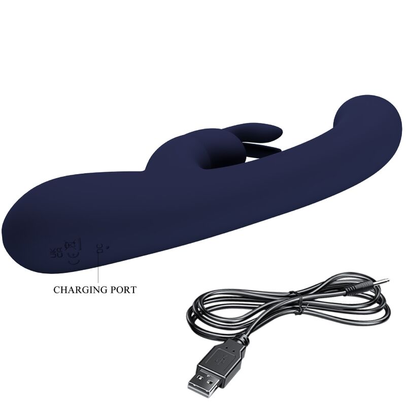 PRETTY LOVE - VIBRADOR CONEJO LAMAR Y PUNTO G AZUL