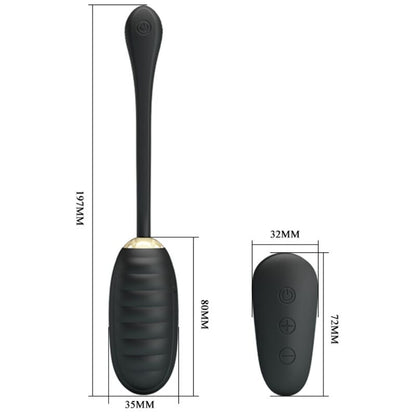 PRETTY LOVE - DOREEN LUXURY RECHARGEABLE VIBRATING EGG BLACK