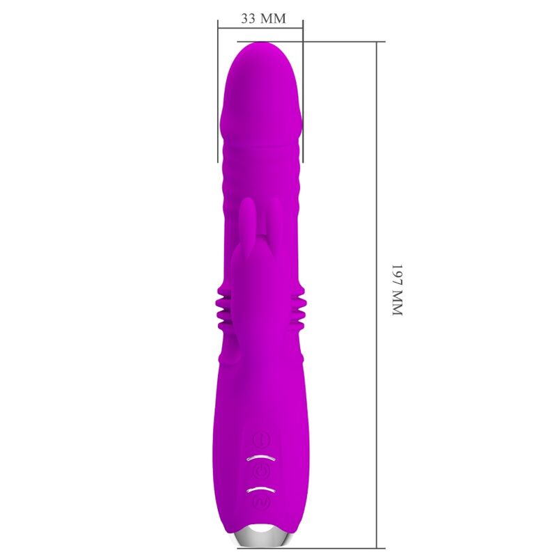 PRETTY LOVE - DOROTHY PURPLE RECHARGEABLE RABBIT VIBRATOR