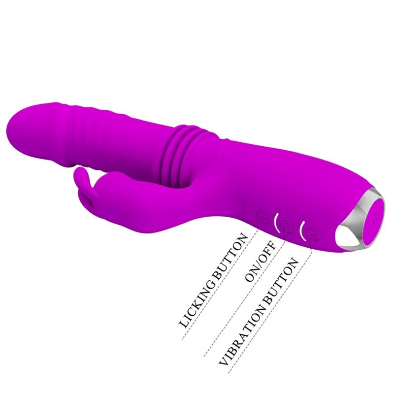 PRETTY LOVE - DOROTHY PURPLE RECHARGEABLE RABBIT VIBRATOR