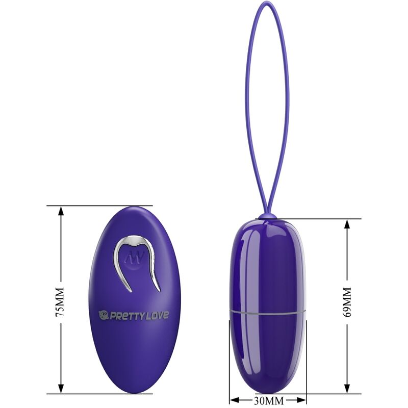 PRETTY LOVE - SELKIE YOUTH MINI VIBRATING EGG VIOLET REMOTE CONTROL