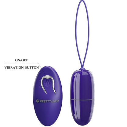 PRETTY LOVE - SELKIE YOUTH MINI VIBRATING EGG VIOLET REMOTE CONTROL