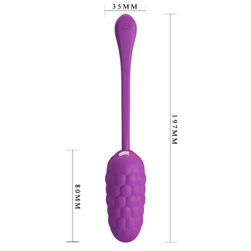 PRETTY LOVE - VIBRATING EGG WITH PURPLE RECHARGEABLE MARINE TEXTURE