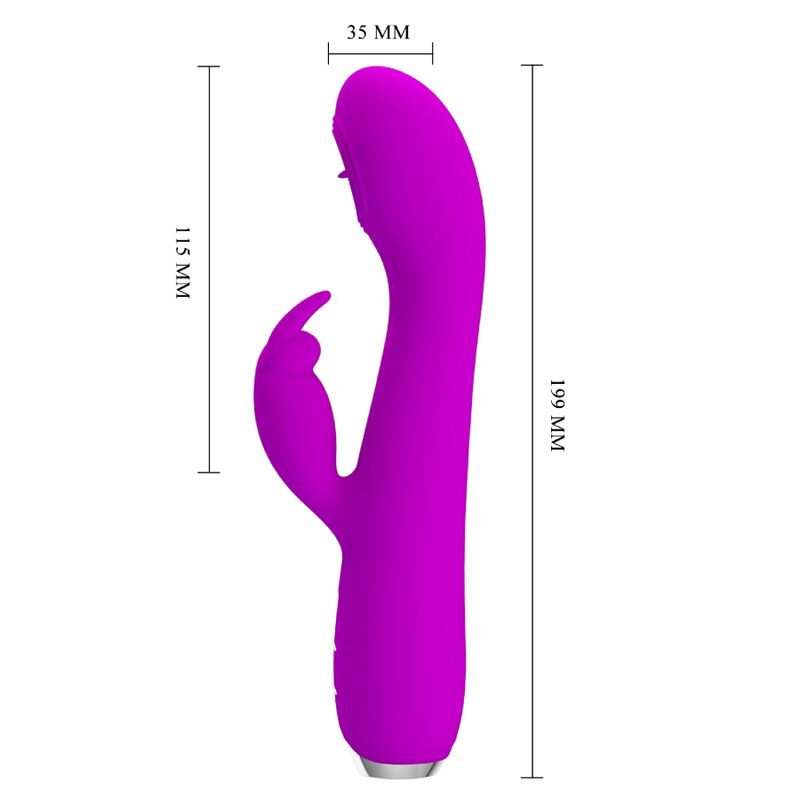 PRETTY LOVE - VIBRADOR RECARGABLE RACHEL CON SUCTOR MORADO