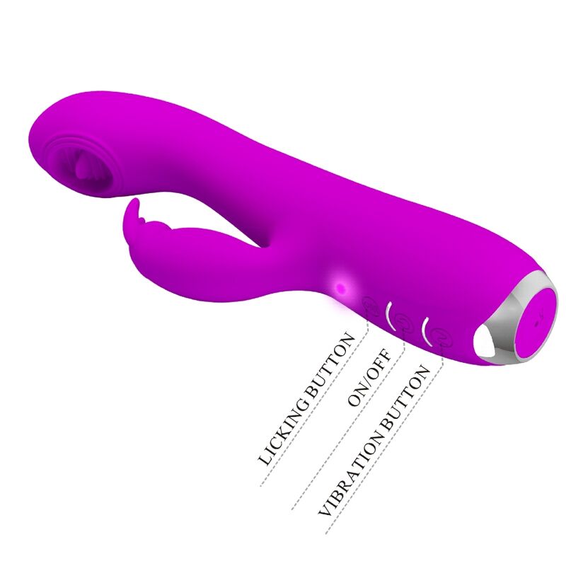 PRETTY LOVE - VIBRADOR RECARGABLE RACHEL CON SUCTOR MORADO