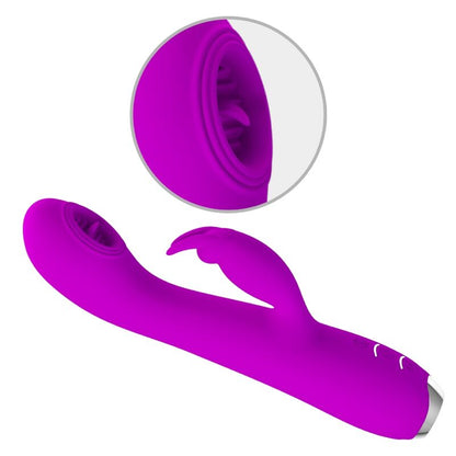 PRETTY LOVE - VIBRADOR RECARGABLE RACHEL CON SUCTOR MORADO