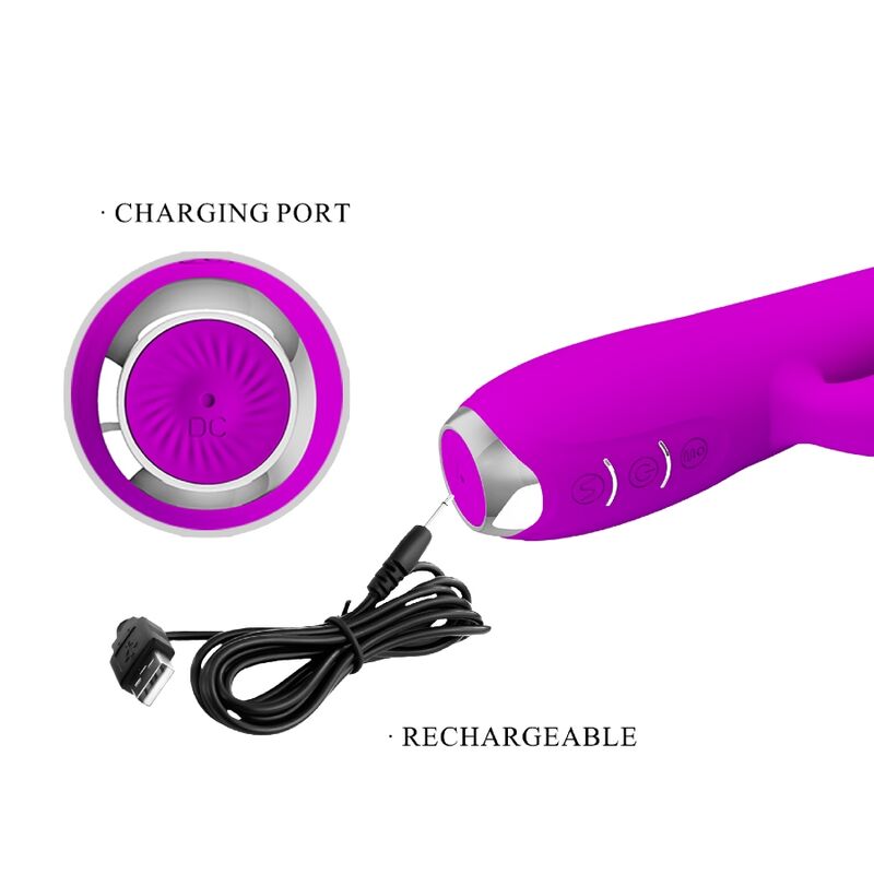 PRETTY LOVE - VIBRATEUR-SUCCION RECHARGEABLE REGINA VIOLET