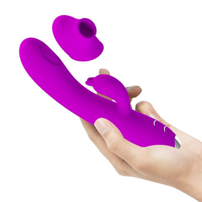 PRETTY LOVE - VIBRATEUR-SUCCION RECHARGEABLE REGINA VIOLET