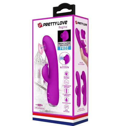 PRETTY LOVE - VIBRATEUR-SUCCION RECHARGEABLE REGINA VIOLET