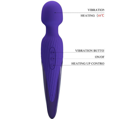 PRETTY LOVE - ANTONY YOUTH WAND VIBRATOR VIOLET HEAT EFFECT