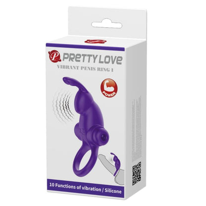 PRETTY LOVE - ANILLO VIBRADOR I RABBIT PARA PENE MORADO