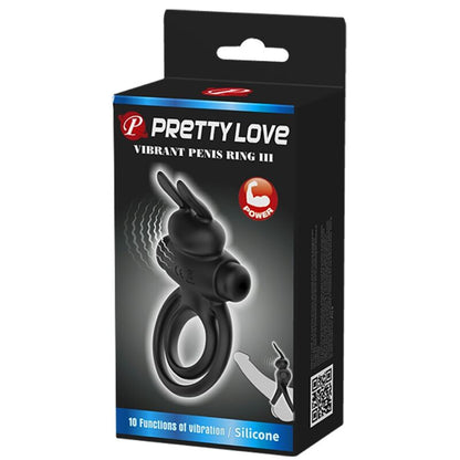 PRETTY LOVE - VIBRATOR III RABBIT RING FOR BLACK PENIS