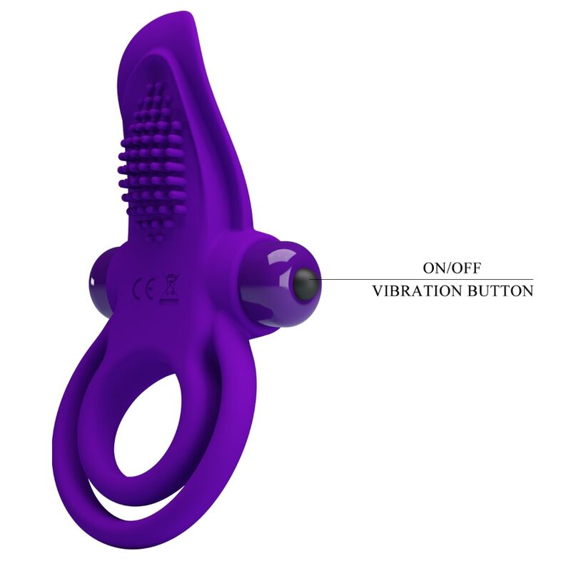 PRETTY LOVE - ANILLO VIBRADOR PARA EL PENE MORADO