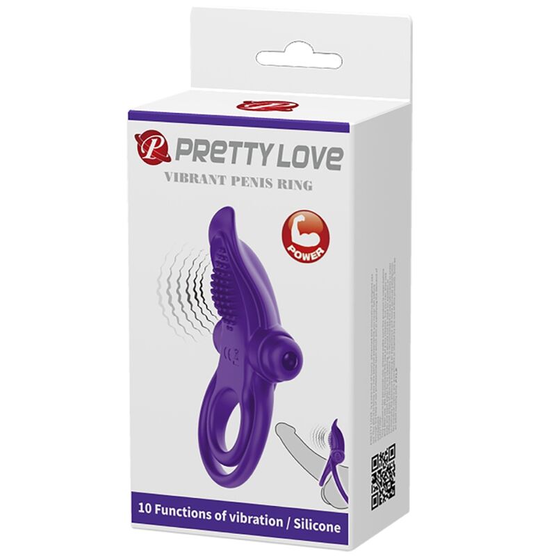 PRETTY LOVE - ANILLO VIBRADOR PARA EL PENE MORADO